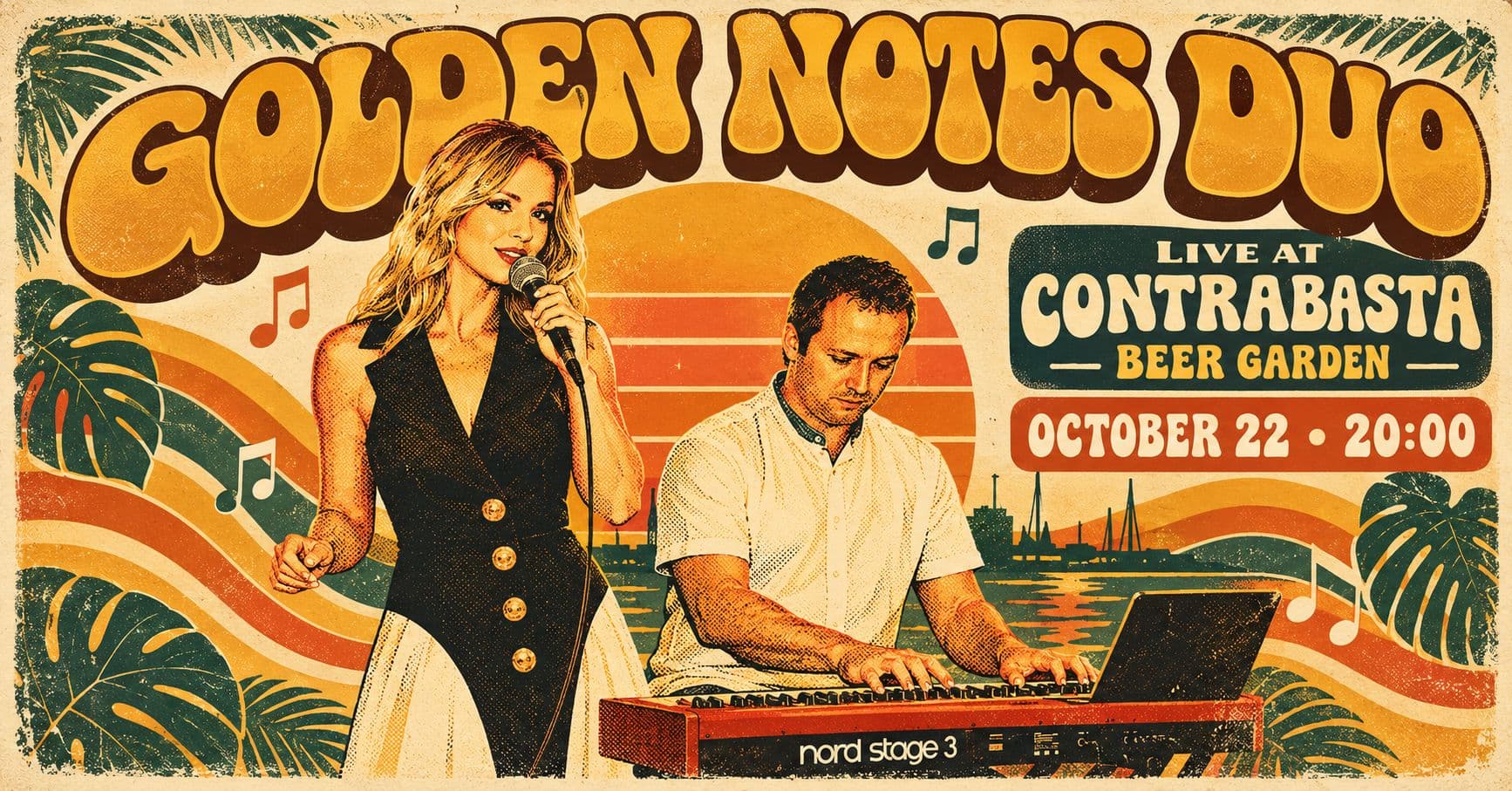 | Golden Notes Duo Live @ Contrabasta Beer Garden || Shavit Marina. Haifa || Free Entry