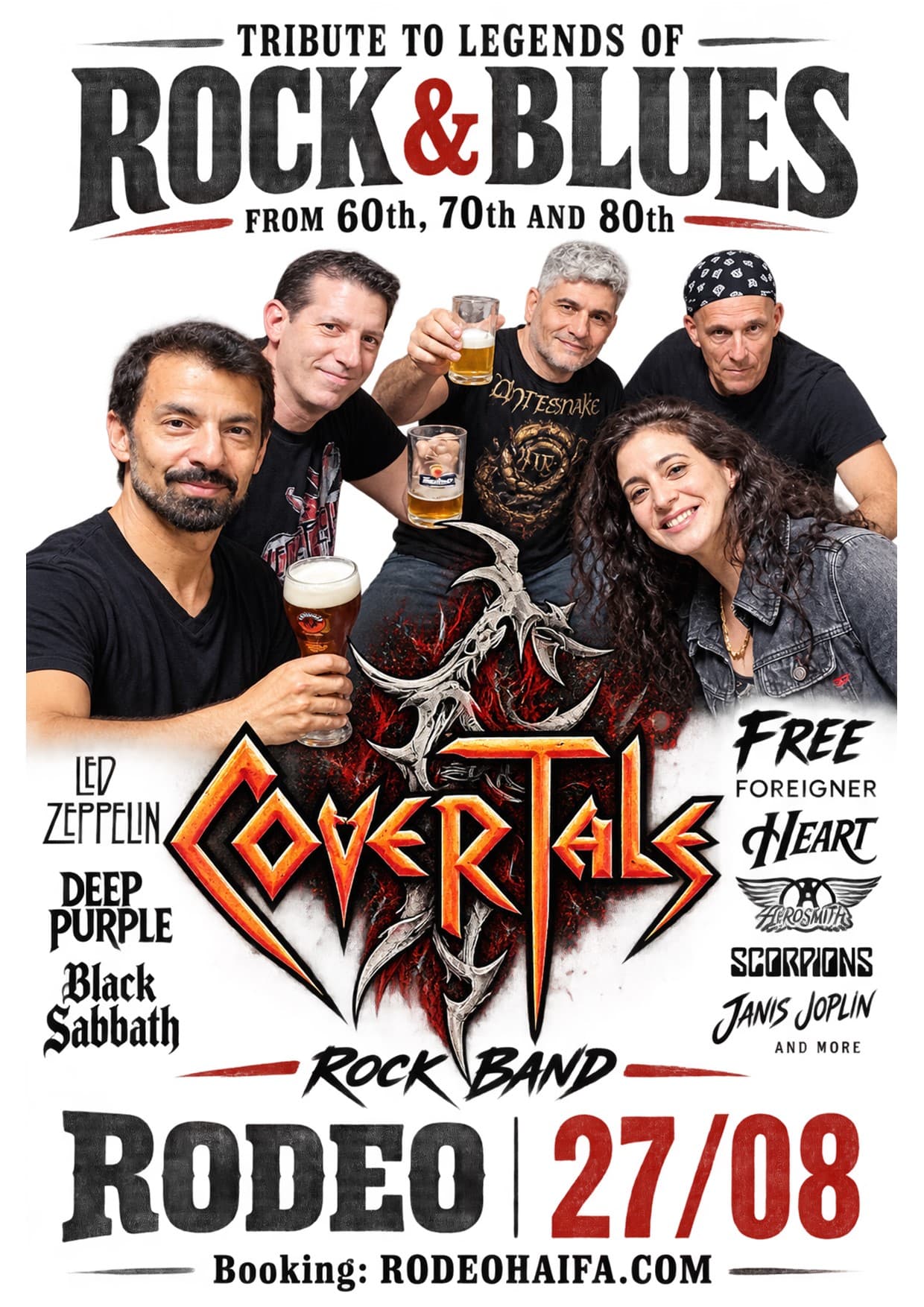 Tribute to Legends of Rock & Blues from the '60s, '70s and '80s - Cover Tale Rock Band, Rodeo Bar, 27/08 (21:00)